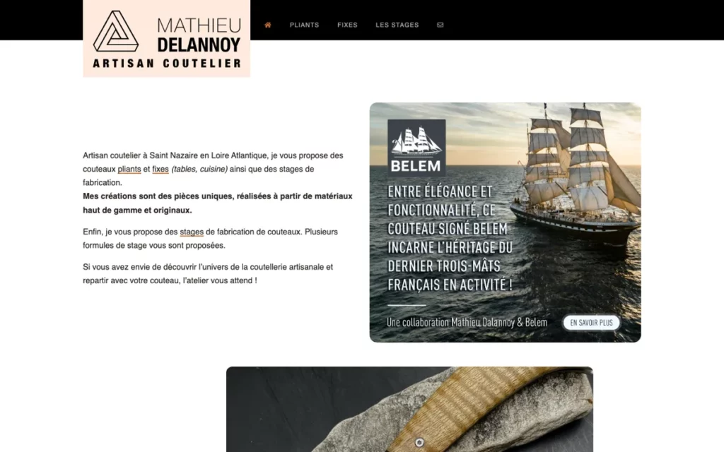 Mathieu Delannoy, coutelier